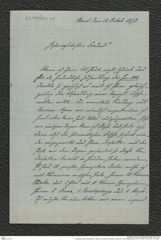 Nachlass Franz Steindachner, Brief von Gustav Schneider (senior) an Franz Steindachner (12.10.1878), Inv.Nr. 461.14, Seite 1